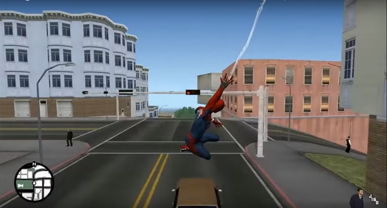 مرد عنکبوتی در بازی GTA San Andreas 